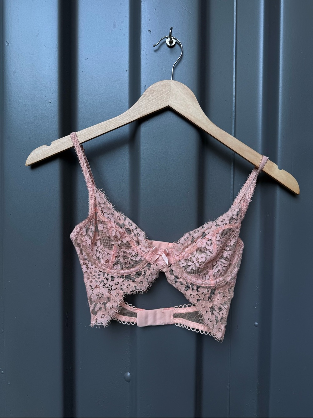 For Love And Lemons Dusty Pink Lace Bralette